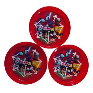 Zak! Red Plastic Plates Spidey & His Amazing Friends 7.5" Kids Zak Party Supply